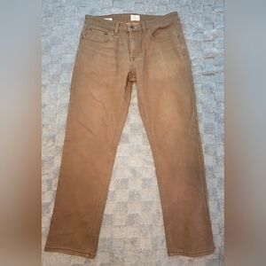 Mens 34X32 Weatherproof Vintage Regular Leg Fleece Lined Canvas Distressed